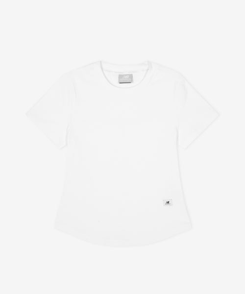 WOMEN ESSENTIAL FITTED TEE - 2 COLORS WHITE