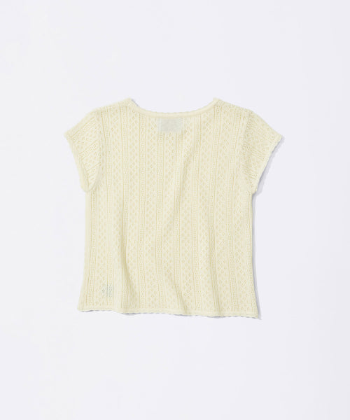 EYELET KNIT TEE BABY - 4 COLORS BUTTER