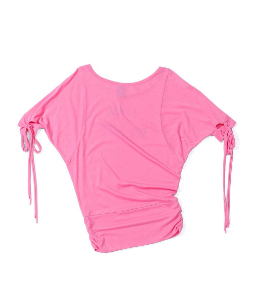 TIE SLEEVE TEE - 3 COLORS CORAL