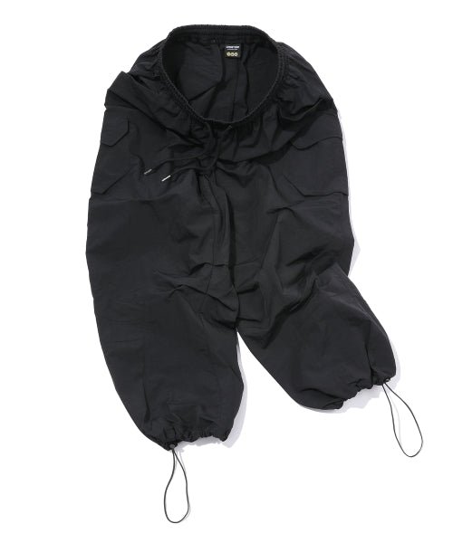 ASSASSIN WIDE NYLON CARGO PANTS - 2 COLORS BLACK