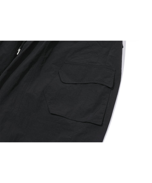 ASSASSIN WIDE NYLON CARGO PANTS - 2 COLORS BLACK