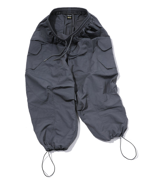 ASSASSIN WIDE NYLON CARGO PANTS - 2 COLORS CHARCOAL
