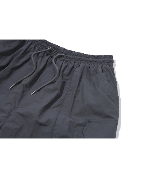 ASSASSIN WIDE NYLON CARGO PANTS - 2 COLORS CHARCOAL