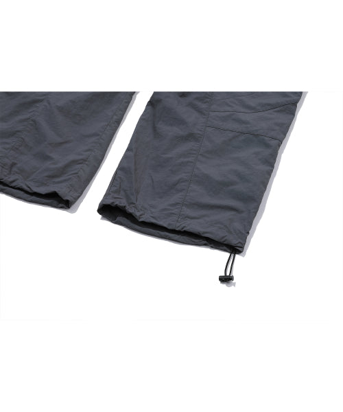 ASSASSIN WIDE NYLON CARGO PANTS - 2 COLORS CHARCOAL