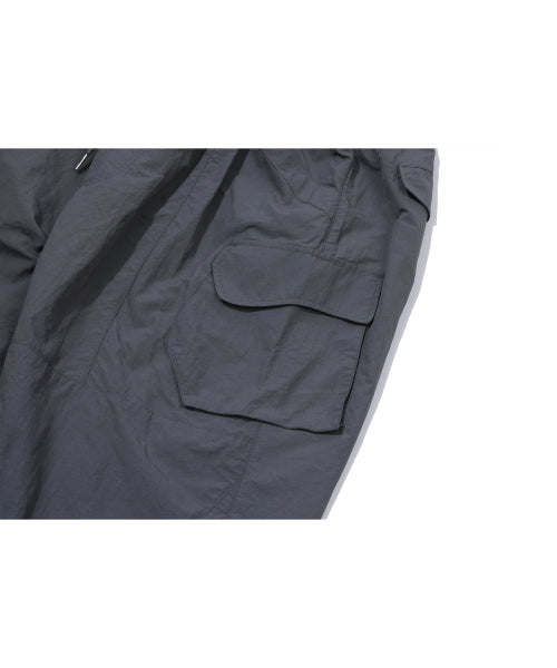 ASSASSIN WIDE NYLON CARGO PANTS - 2 COLORS CHARCOAL