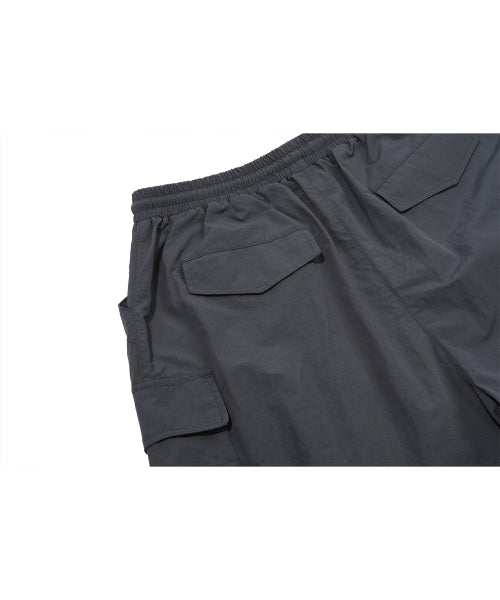 ASSASSIN WIDE NYLON CARGO PANTS - 2 COLORS CHARCOAL