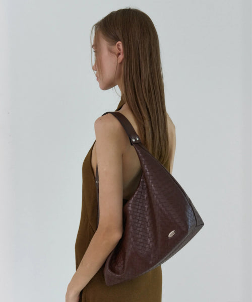 FLOW WEAVING HOBO BAG - 3 COLORS BLACK
