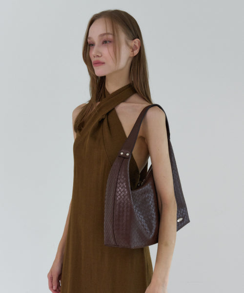 FLOW WEAVING HOBO BAG - 3 COLORS BLACK