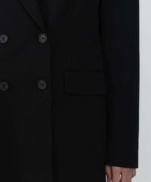 WOMENS DOUBLE BREASTED LONG BLAZER #韓韶禧同款! - 2 COLORS BLACK