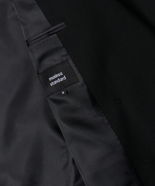 WOMENS DOUBLE BREASTED LONG BLAZER #韓韶禧同款! - 2 COLORS BLACK