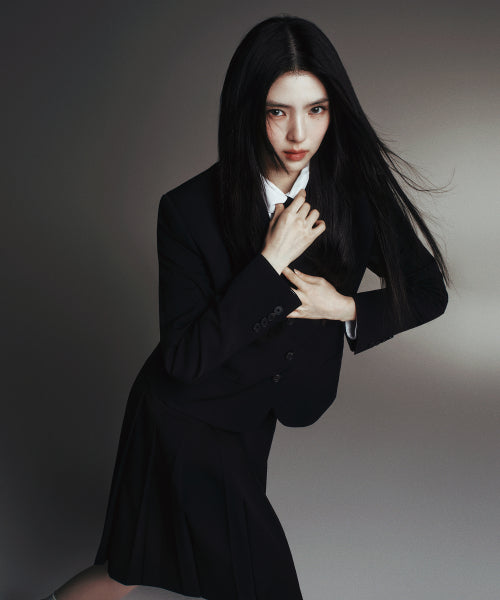 WOMENS 4-BUTTON SHORT BLAZER #韓韶禧同款! - 3 COLORS BLACK