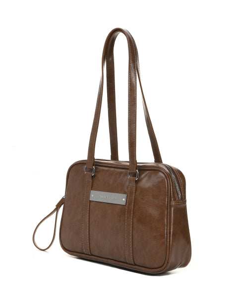 CRYSTAL LEATHER BOSTON BAG #徐睿知同款! - 5 COLORS CAMEL