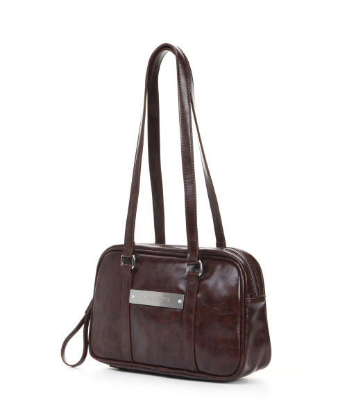 CRYSTAL LEATHER MINI BOSTON BAG #徐睿知同款! - 4 COLORS SILVER
