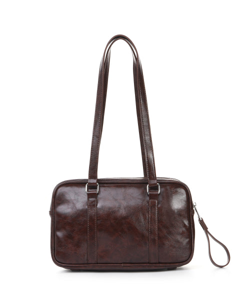 CRYSTAL LEATHER MINI BOSTON BAG #徐睿知同款! - 4 COLORS SILVER
