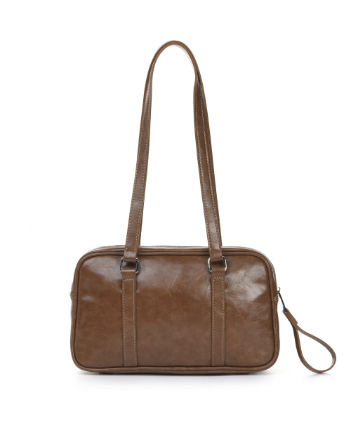 CRYSTAL LEATHER MINI BOSTON BAG #徐睿知同款! - 4 COLORS CAMEL