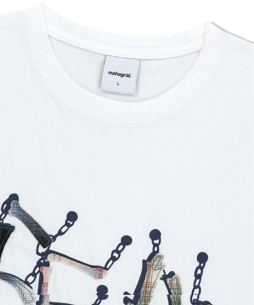 BONES N CHAIN TEE WHITE