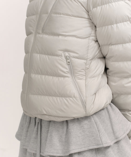 WOMENS HOODED LIGHT DOWN JACKET #韓韶禧同款! - 6 COLORS WHITE