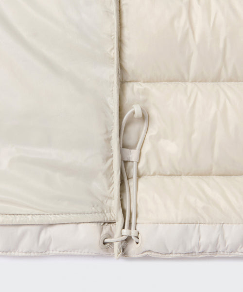 WOMENS HOODED LIGHT DOWN JACKET #韓韶禧同款! - 6 COLORS WHITE