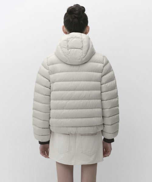WOMENS HOODED LIGHT DOWN JACKET #韓韶禧同款! - 6 COLORS WHITE
