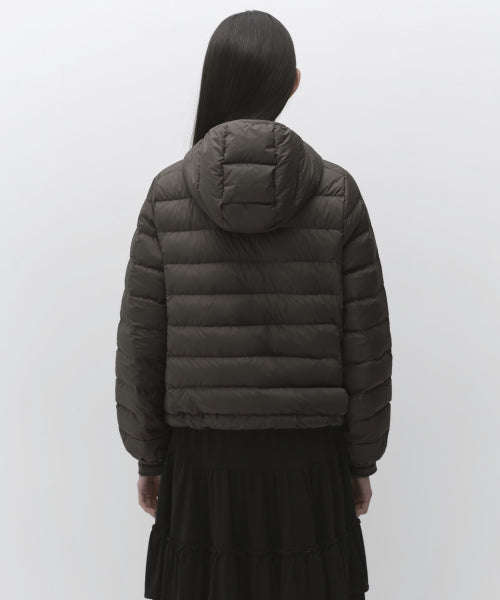 WOMENS HOODED LIGHT DOWN JACKET #韓韶禧同款! - 6 COLORS BROWN