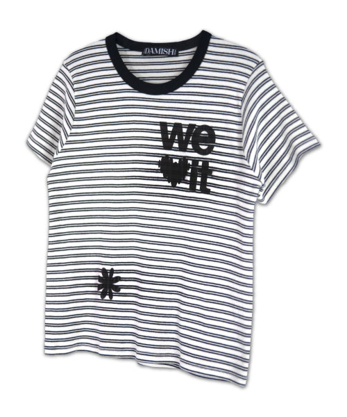 LOVE STRIPE T-SHIRT - 3 COLORS BLACK