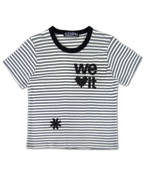 LOVE STRIPE T-SHIRT - 3 COLORS BLACK