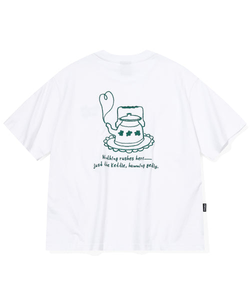 EMBROIDERY CROP SHORT SLEEVE TEE - 2 COLORS WHITE