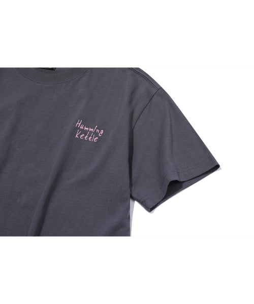 EMBROIDERY CROP SHORT SLEEVE TEE - 2 COLORS AS SHOWN