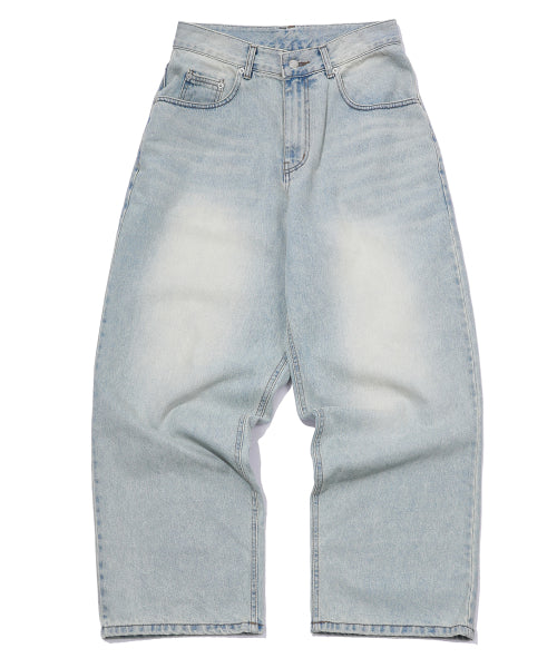 WIDE DENIM PANTS - 3 COLORS BLUE