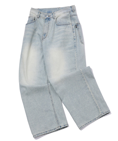 WIDE DENIM PANTS - 3 COLORS BLUE