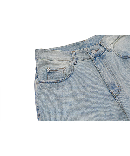 WIDE DENIM PANTS - 3 COLORS BLUE