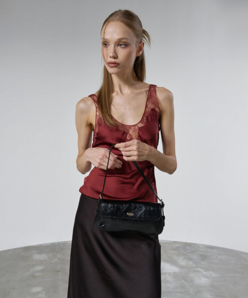 RONA FLAP SHOULDER BAG - 3 COLORS BLACK