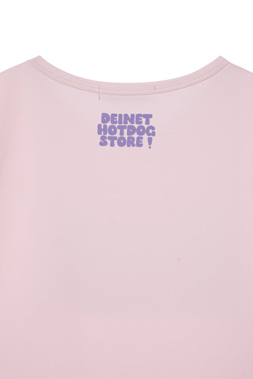 DEINET HOT DOG GRAPHICS T SHIRTS - 3 COLORS PINK