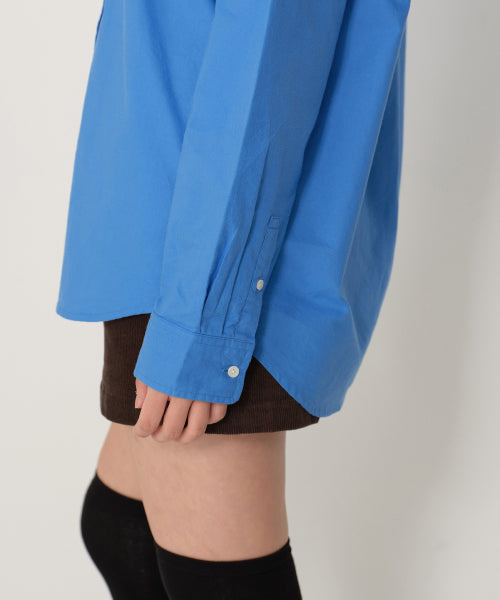 WOMENS RELAXED OXFORD SHIRT #韓韶禧同款! - 5 COLORS BLUE