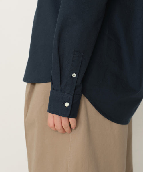 WOMENS RELAXED OXFORD SHIRT #韓韶禧同款! - 5 COLORS NAVY