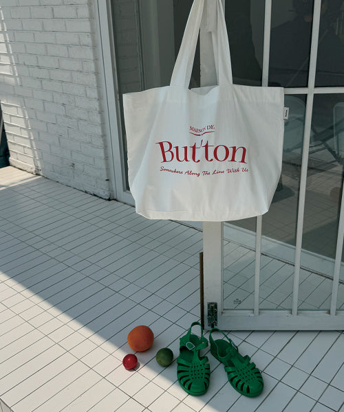 BUTTON LOGO ECO BAG - 2 COLORS RED