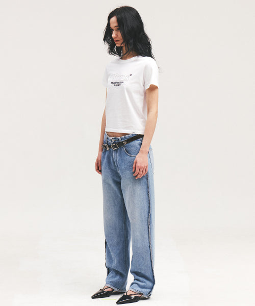 BAM SINGLE APPLIQUE TEE WHITE