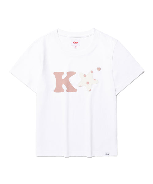 K ALPHA STAR LOGO TEE - 5 COLORS PINK