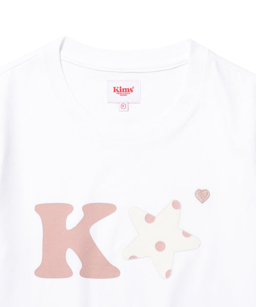 K ALPHA STAR LOGO TEE - 5 COLORS PINK
