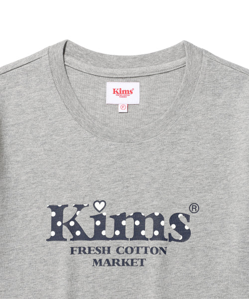 KIMS BAM LOGO DOT TEE - 2 COLORS GREY