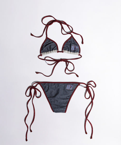 PATROL REVERSIBLE BIKINI BOTTOM - 2 COLORS MELANGE GREY