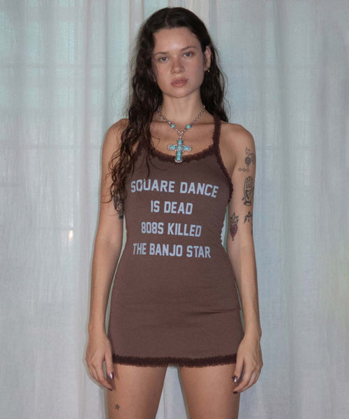 ACID FARM MINI DRESS - 4 COLORS MOCHA