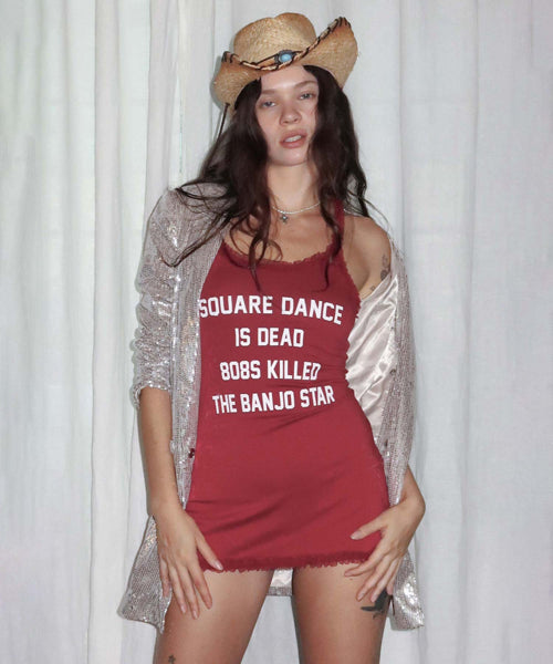 ACID FARM MINI DRESS - 4 COLORS RED