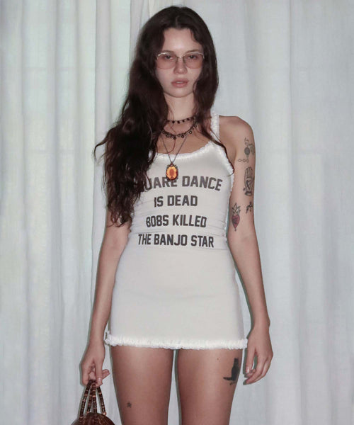 ACID FARM MINI DRESS - 4 COLORS WHITE