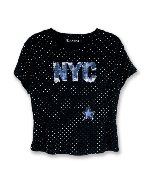 GRAPHIC DOT T-SHIRT - 2 COLORS BLACK