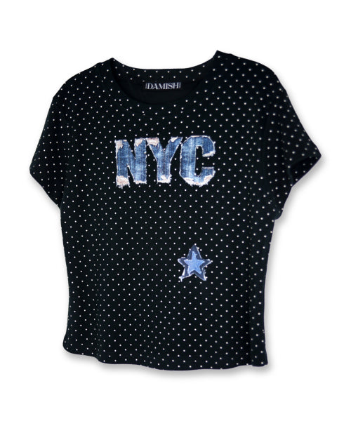 GRAPHIC DOT T-SHIRT - 2 COLORS BLACK