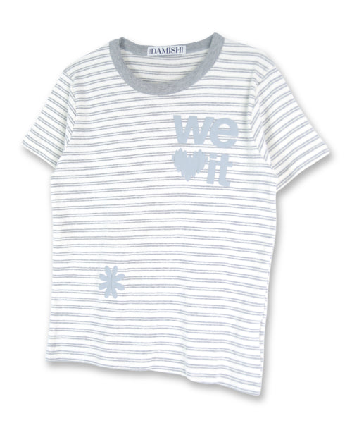 LOVE STRIPE T-SHIRT - 3 COLORS GREY