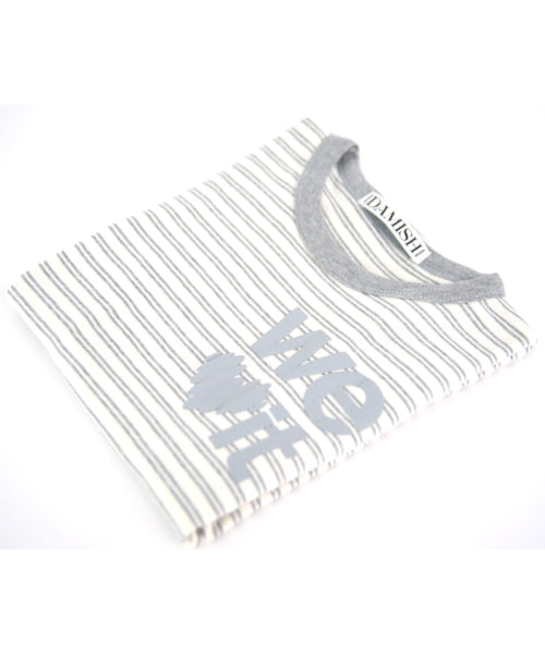 LOVE STRIPE T-SHIRT - 3 COLORS GREY