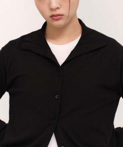 WOMENS ESSENTIAL HIGH NECK CARDIGAN #韓韶禧同款! - 4 COLORS BLACK