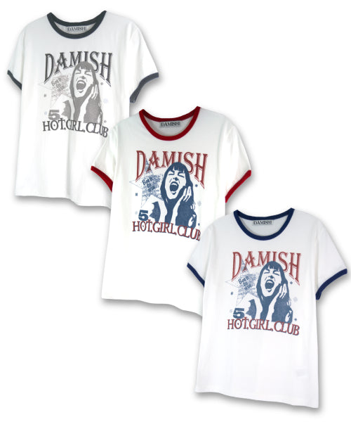 RINGER T-SHIRT - 3 COLORS RED